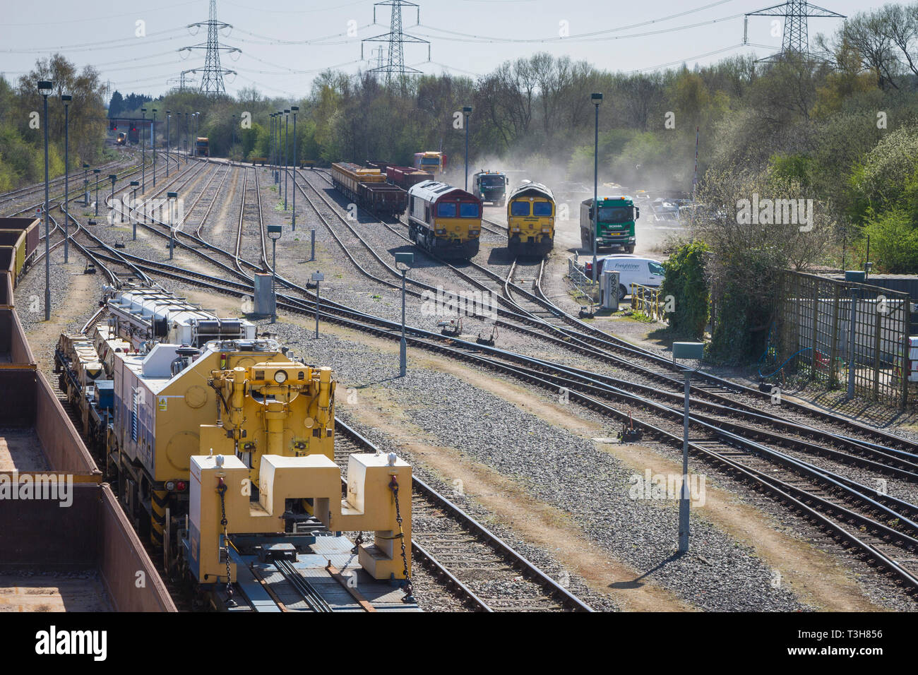 Railway sidings at Hinksey, Oxford Stock Photo