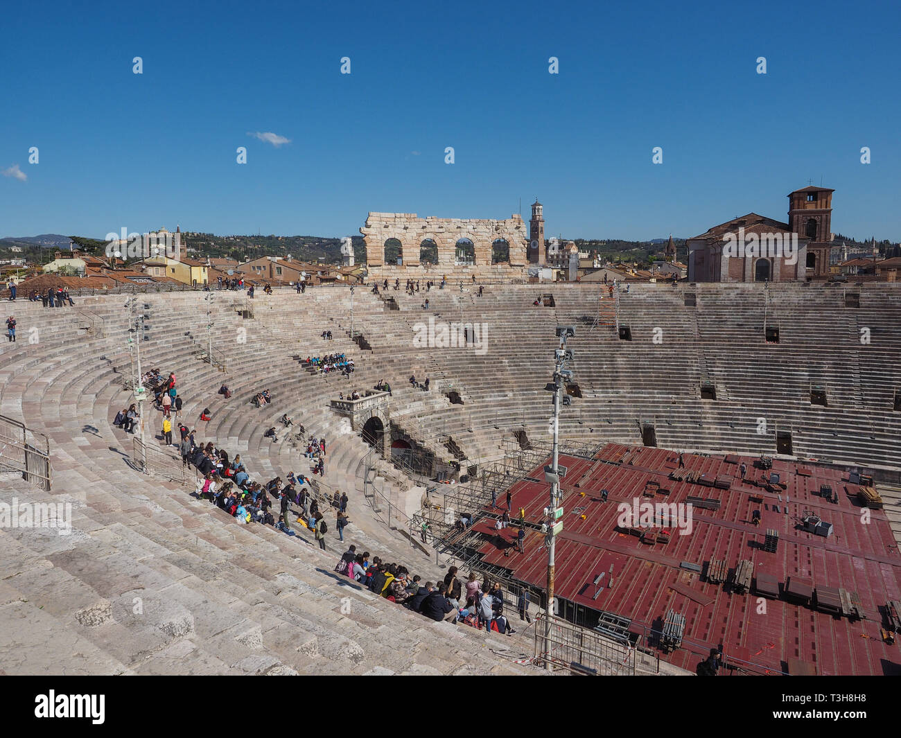 VERONA, ITALY - CIRCA MARCH 2019: Arena di Verona roman amphitheatre ...