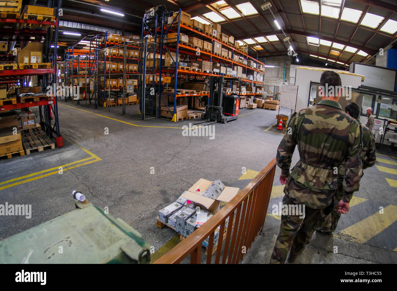 Military equipment depot, 7th RMAT, Lyon, France Stock Photo Alamy