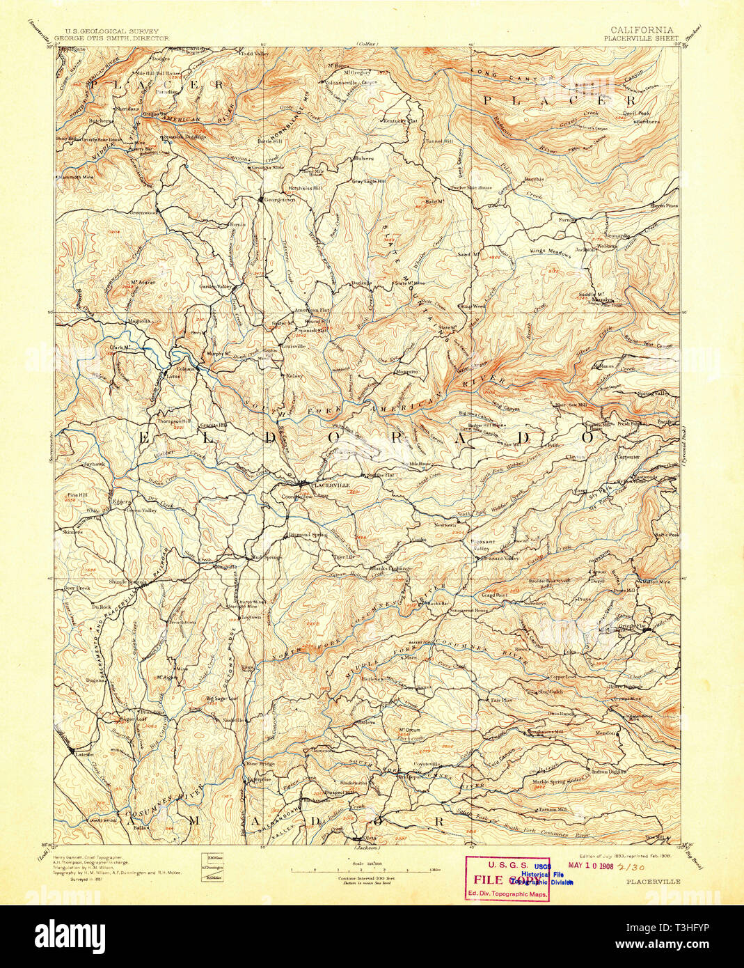 Placerville map hires stock photography and images Alamy