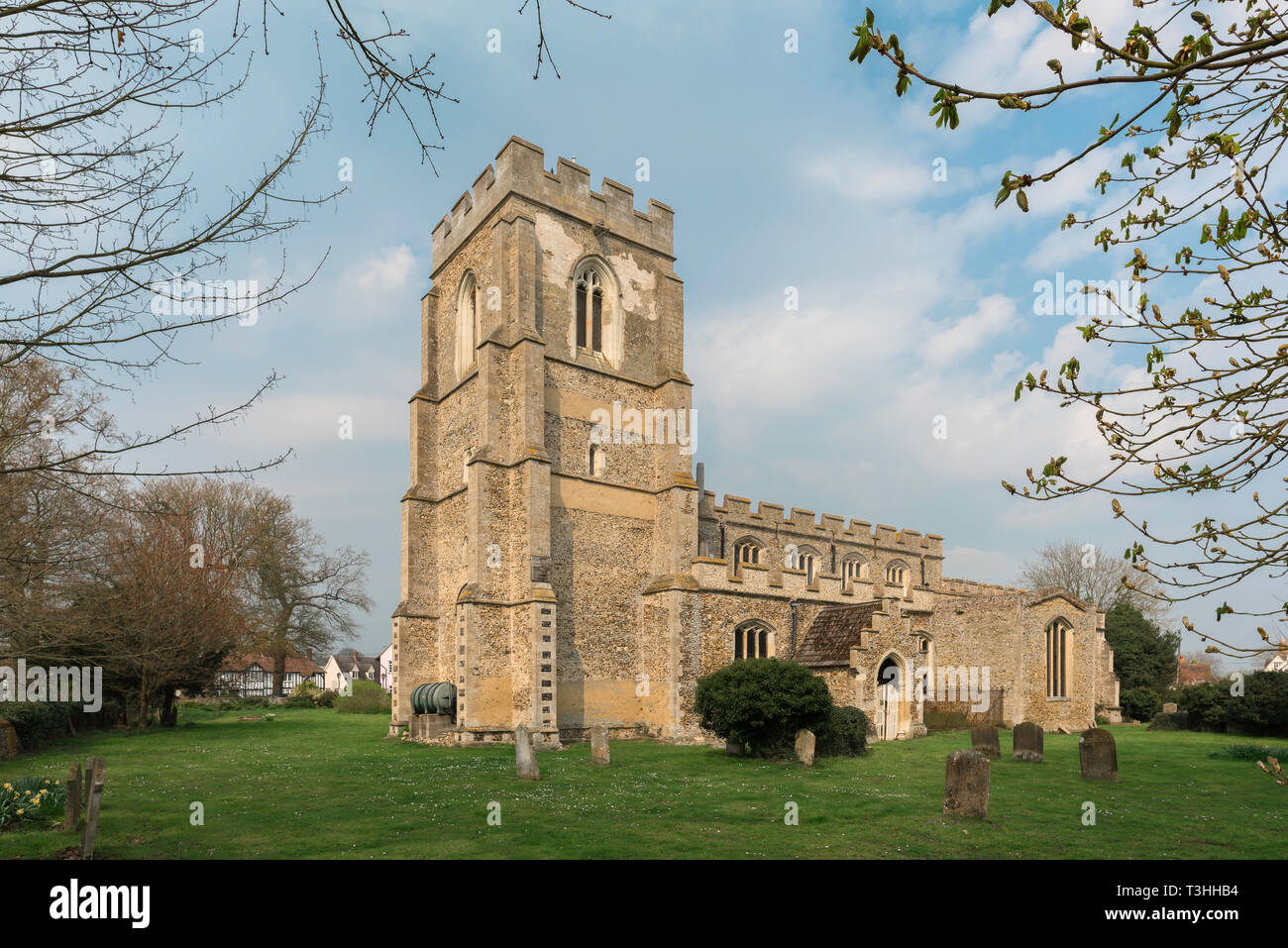 Stoke by Clare Suffolk, view of St John The Baptist Church a medieval