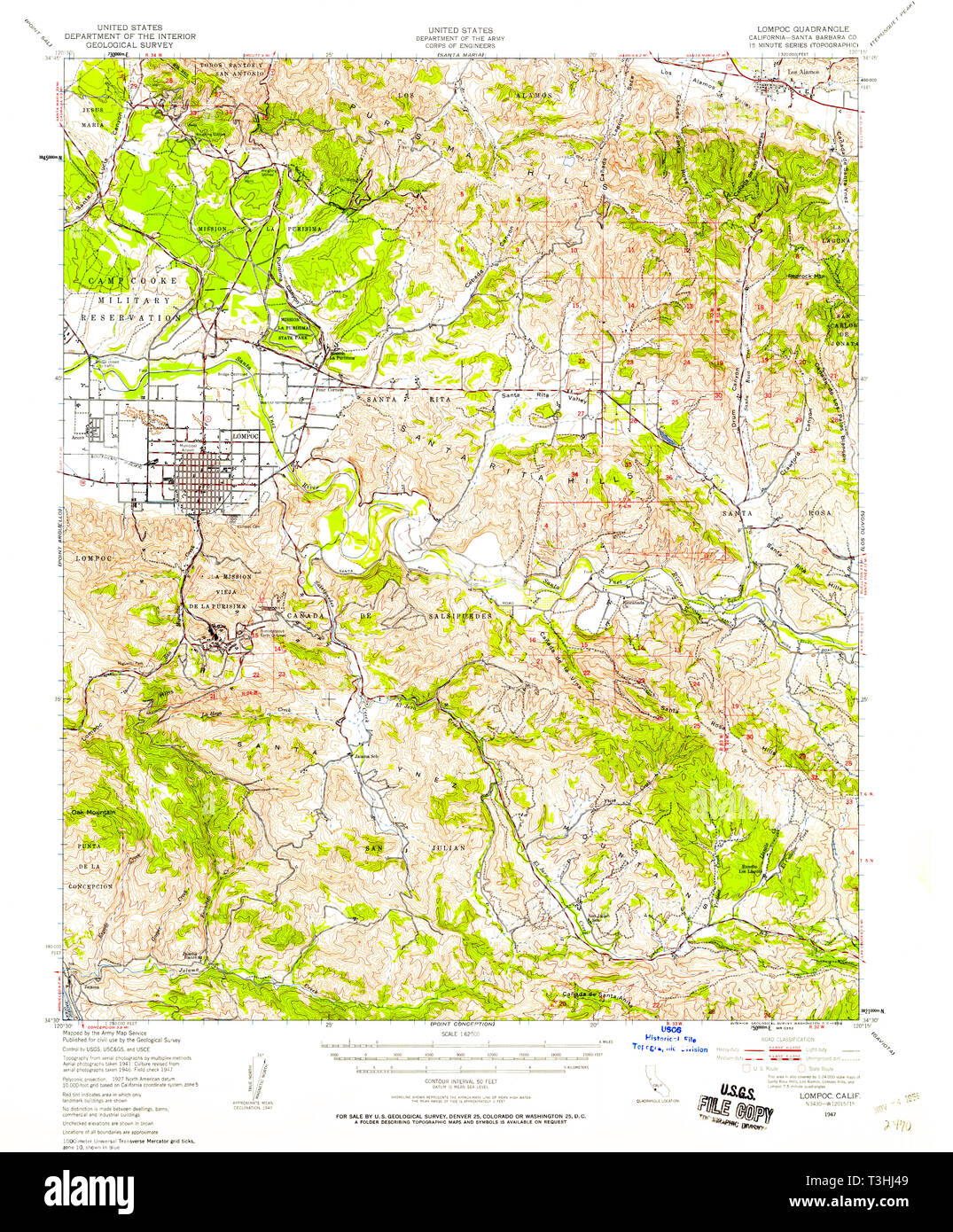 Lompoc map Cut Out Stock Images & Pictures Alamy