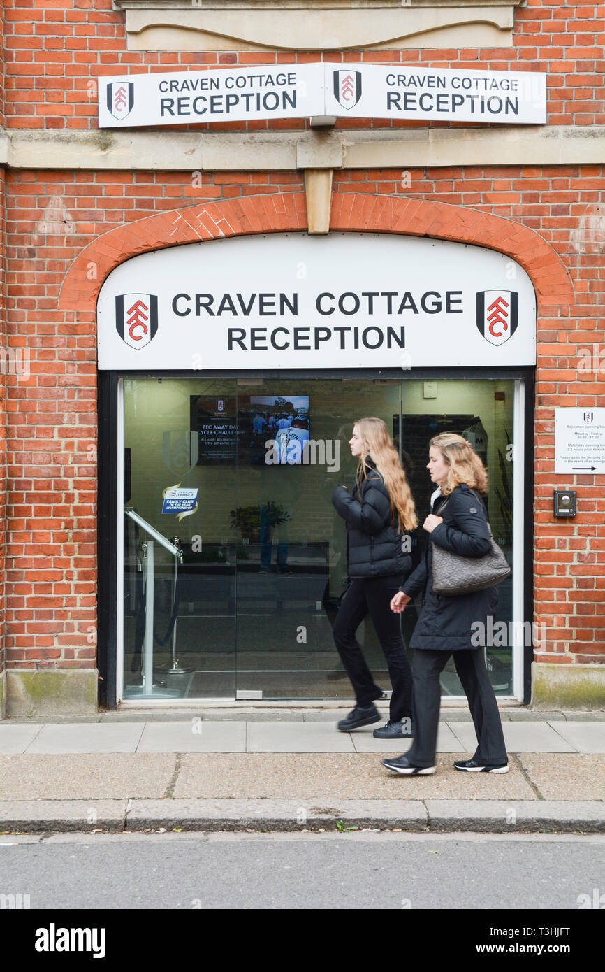 Craven Cottage the home of Fulham Football Club, Fulham, West London, UK Stock Photo