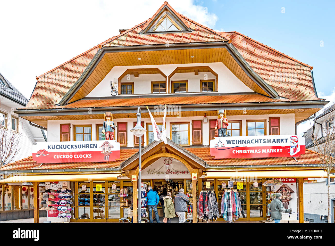Souvenirs and souvenirshops in Titisee, a little town in the Black Forest; Stock Photo