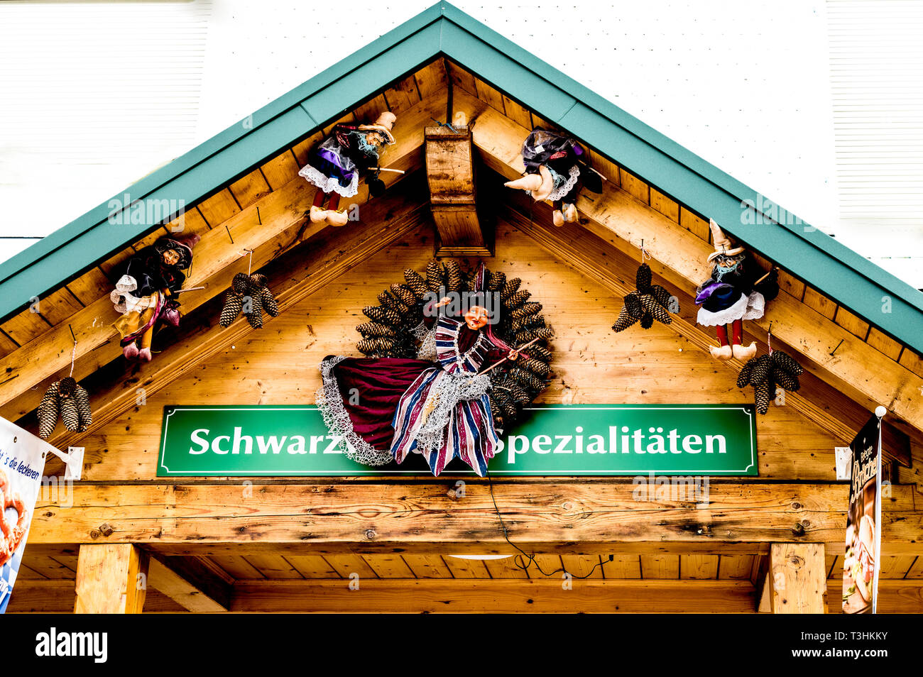 Souvenirs and souvenirshops in Titisee, a little town in the Black Forest; Stock Photo