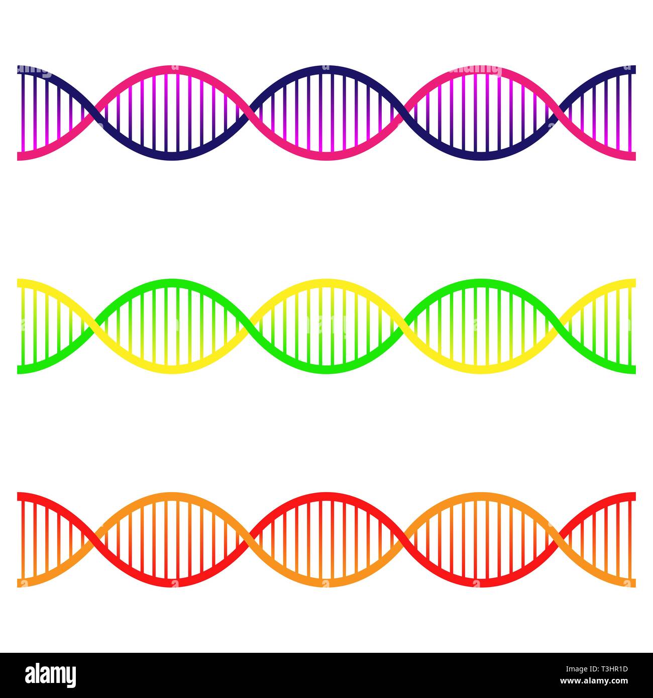 Icons set of DNA. The concept of polygonal DNA. DNA, genetic sign, flat ...