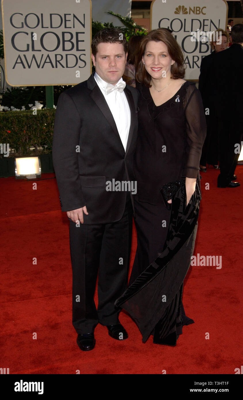 LOS ANGELES, CA. January 20, 2002 Actor SEAN ASTIN & wife at the 59th