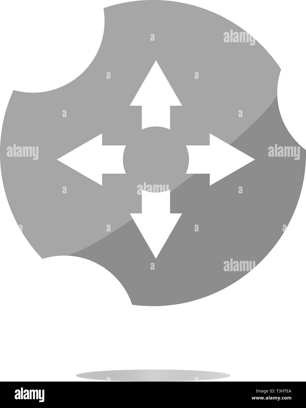 arrow set on web icon (button) . Trendy flat style sign isolated on ...