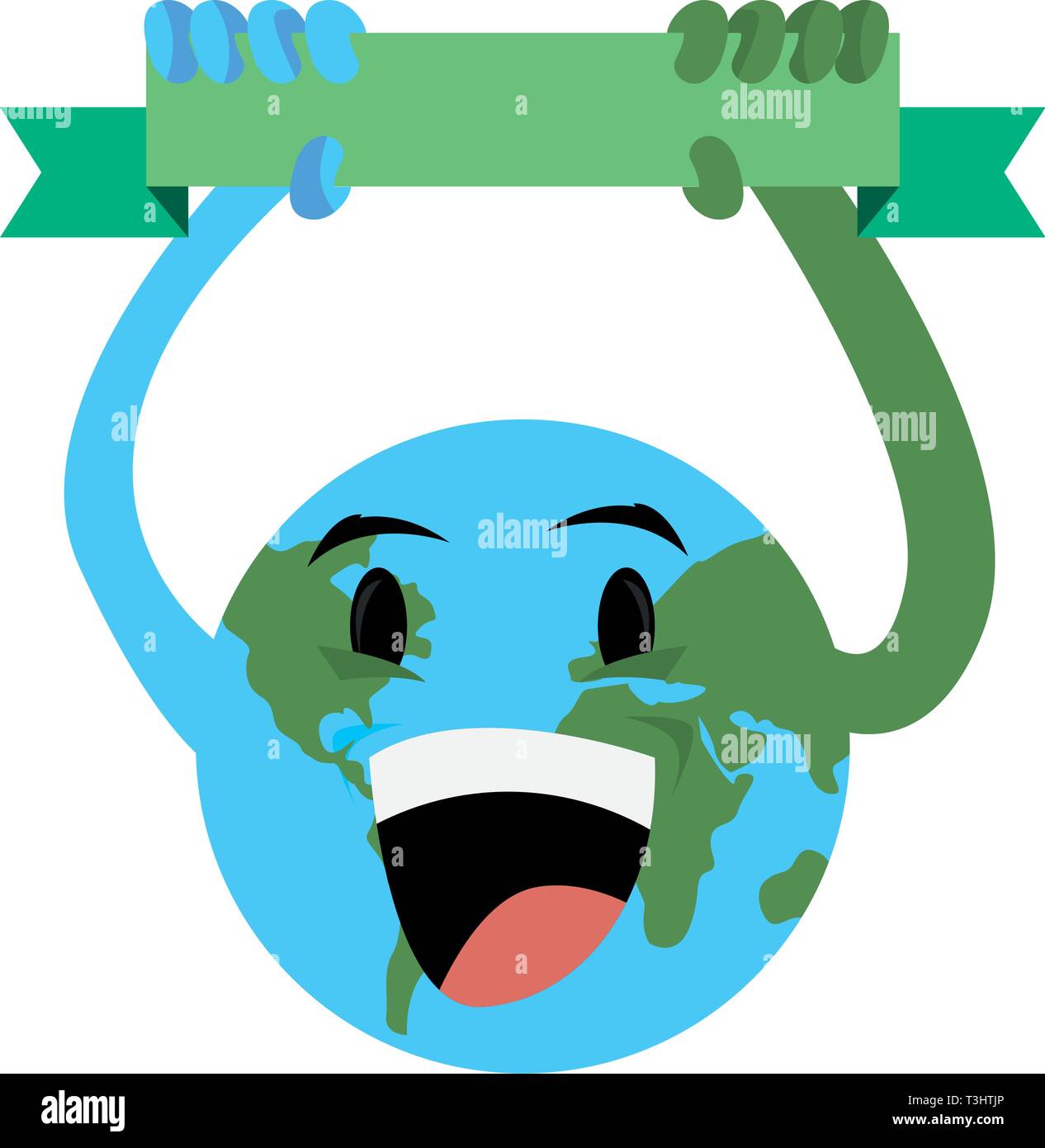 cartoon world happy earth day vector illustration Stock Vector