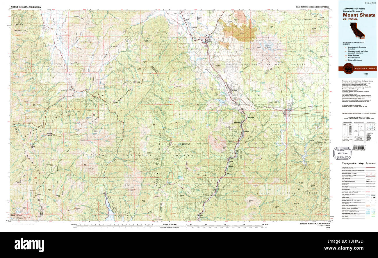 Usgs Topo Map California Ca Mount Shasta 299121 1979 100000