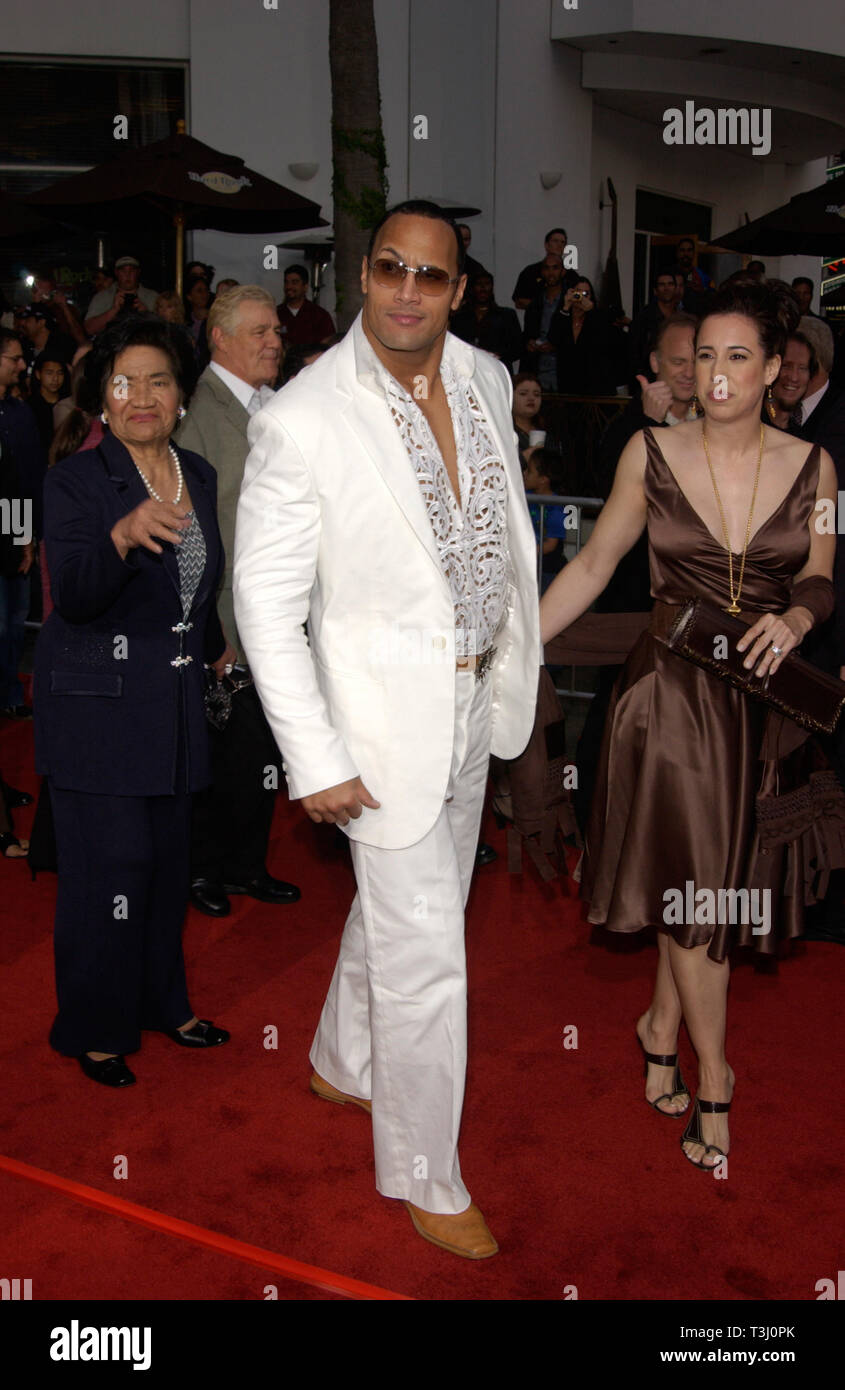 LOS ANGELES, CA. April 17, 2002: Actor DWAYNE JOHNSON, aka THE ROCK