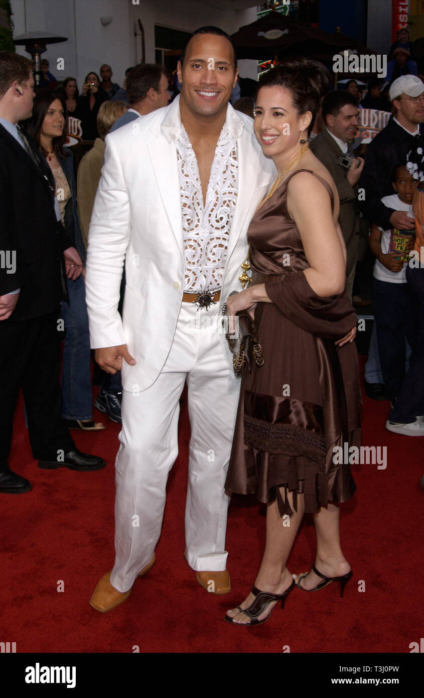 LOS ANGELES, CA. April 17, 2002: Actor DWAYNE JOHNSON, aka THE ROCK