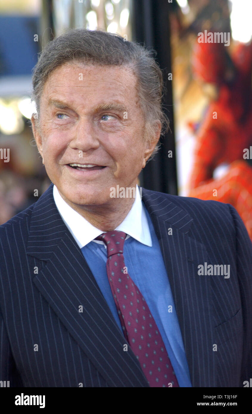 Los Angeles Ca April 29 02 Actor Cliff Robertson At The Los Angeles Premiere Of His New Movie Spider Man C Paul Smith Featureflash Stock Photo Alamy