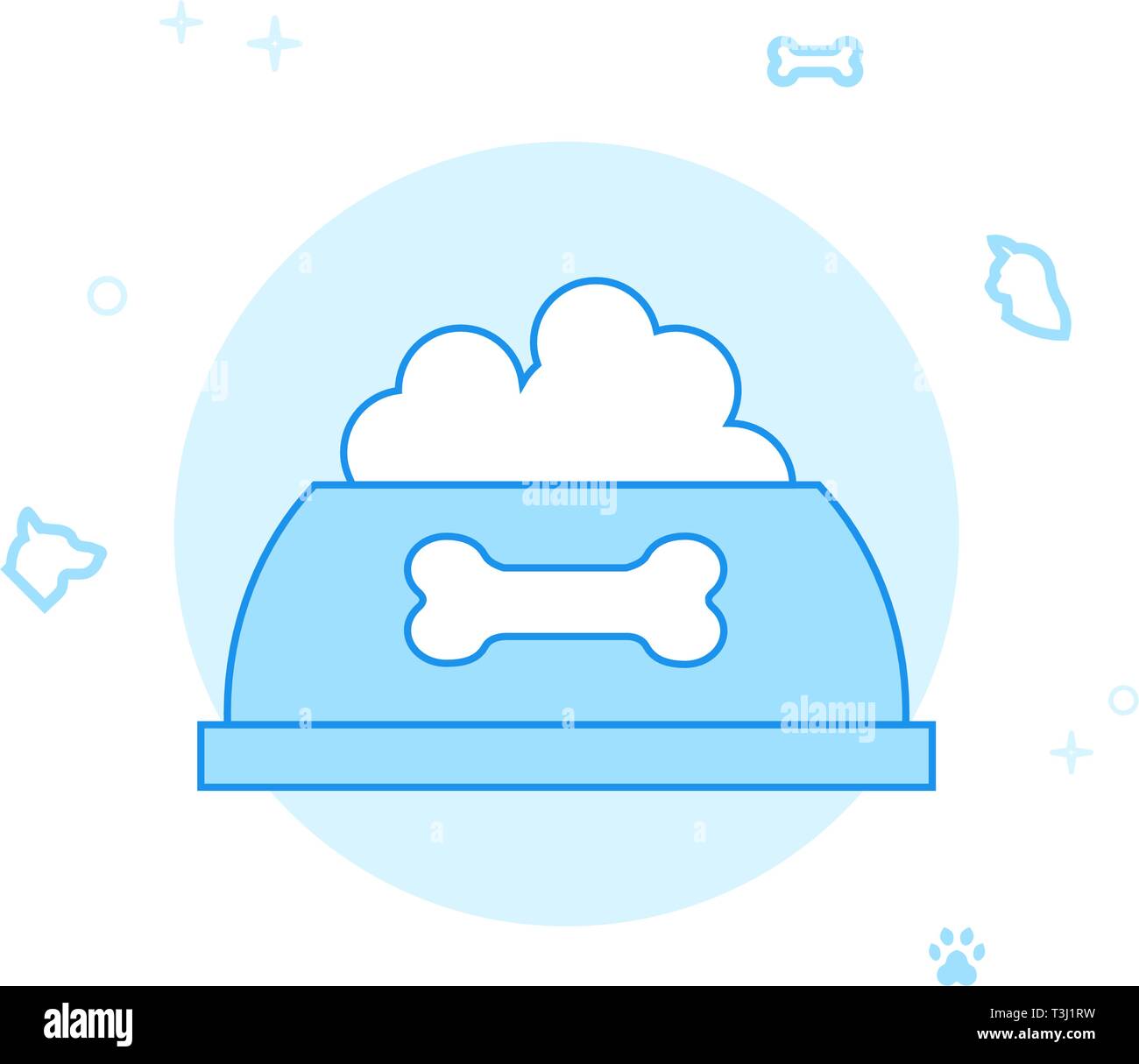 Cat Head Profile Flat Icon. Pet and Pet Supply Illustration. Light Flat  Style. Blue Monochrome Design Stock Photo - Alamy