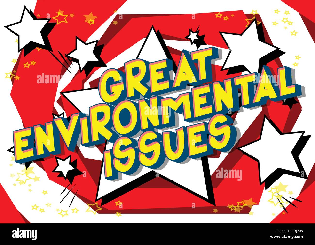 Great Environmental Issues - Vector illustrated comic book style phrase