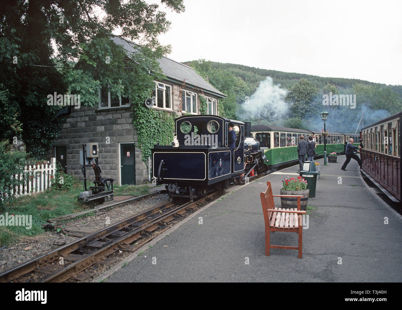 Steam Linda at TanYBwlch railway station on the Ffestiniog