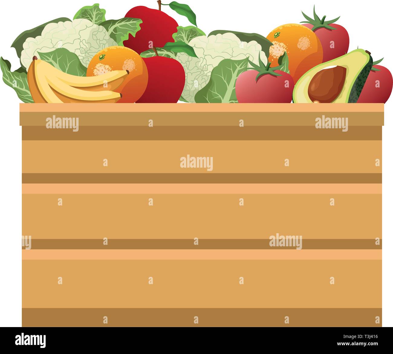 fruit and vegetables crates Stock Vector Image & Art - Alamy