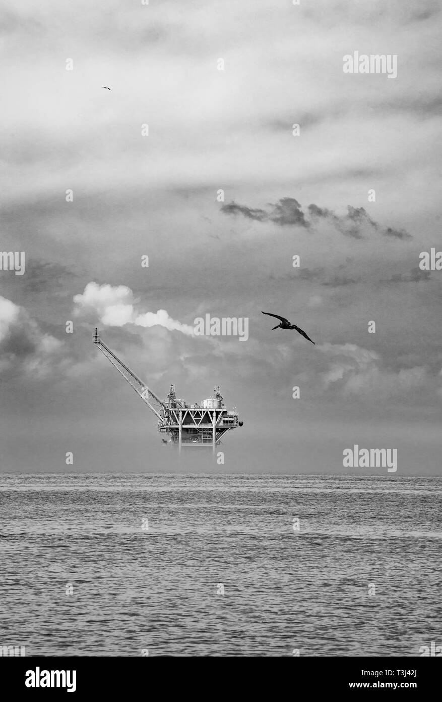 Offshore Gas Rig, 2019 Stock Photo