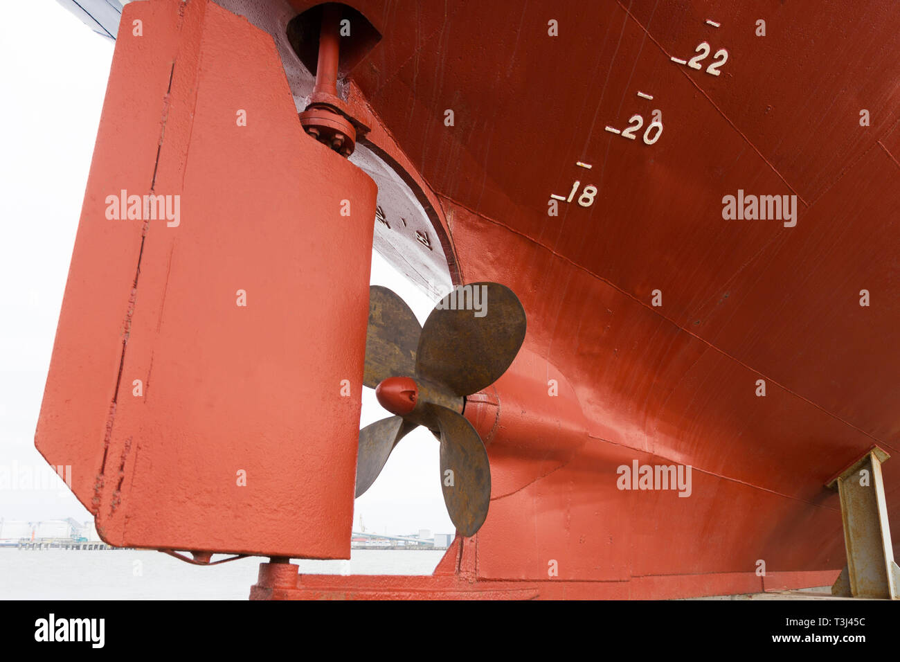 fishing boat propeller Stock Photo