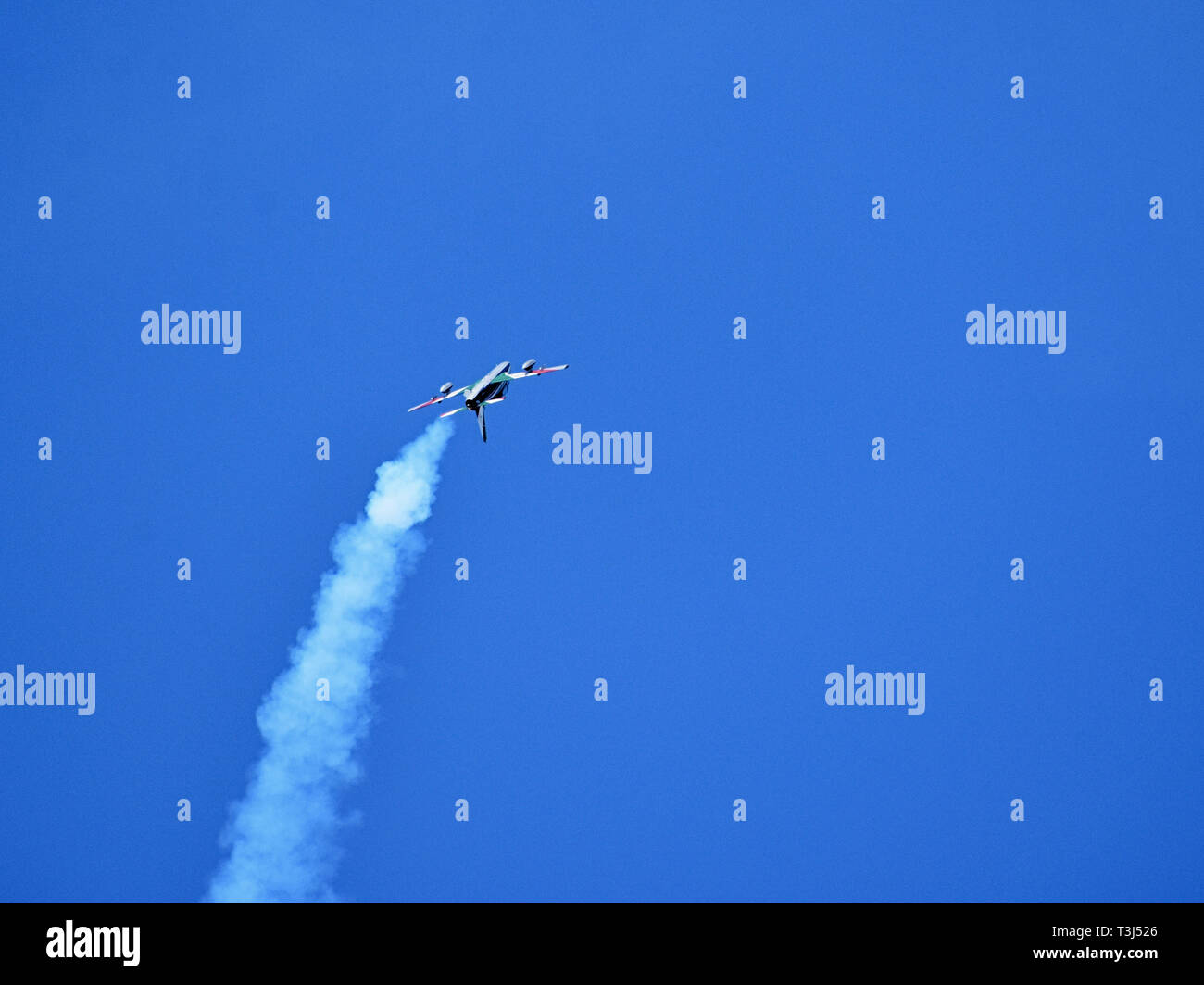 Frecce tricolori at Zadar 4. April 2019. flying with 30 knots south wind Stock Photo