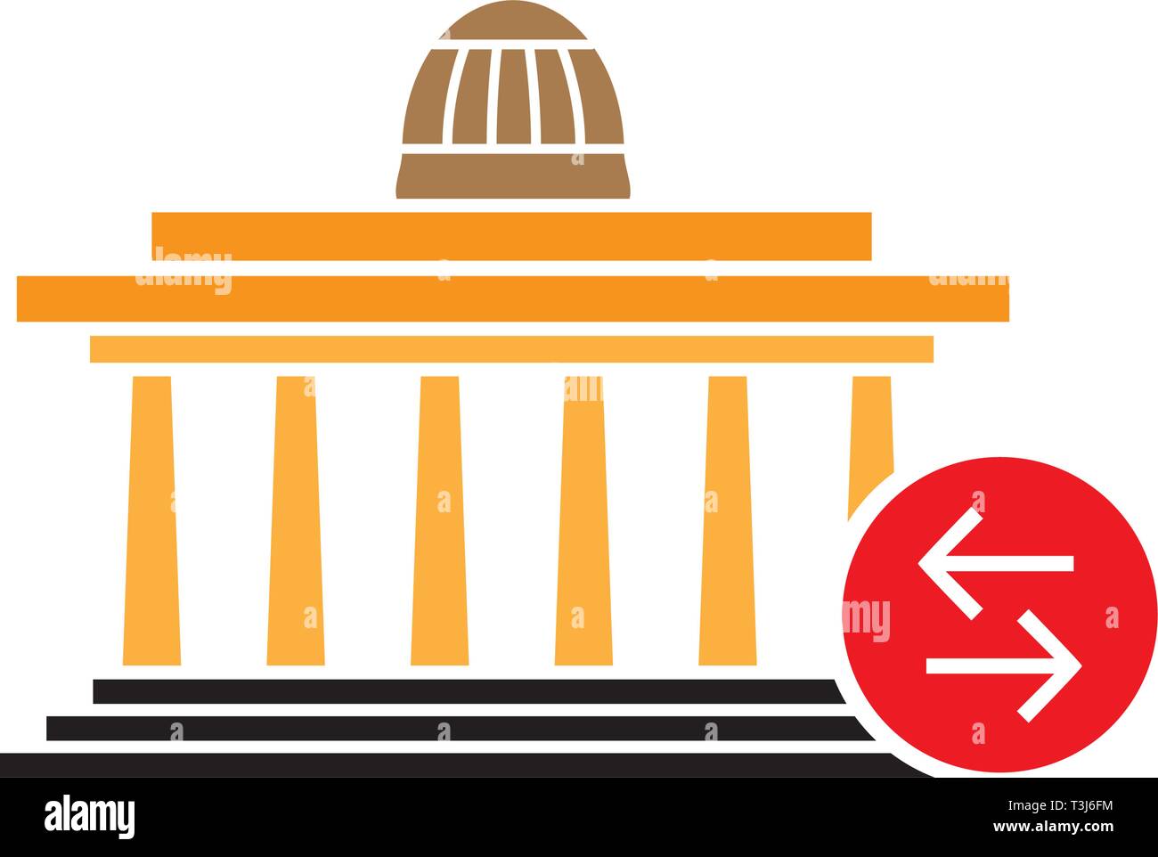 bank building icon template Stock Vector