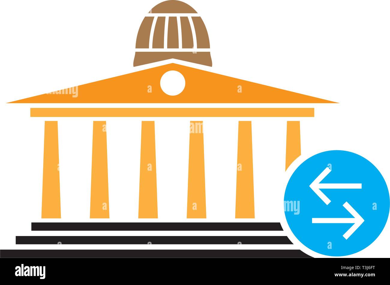 bank building icon template Stock Vector