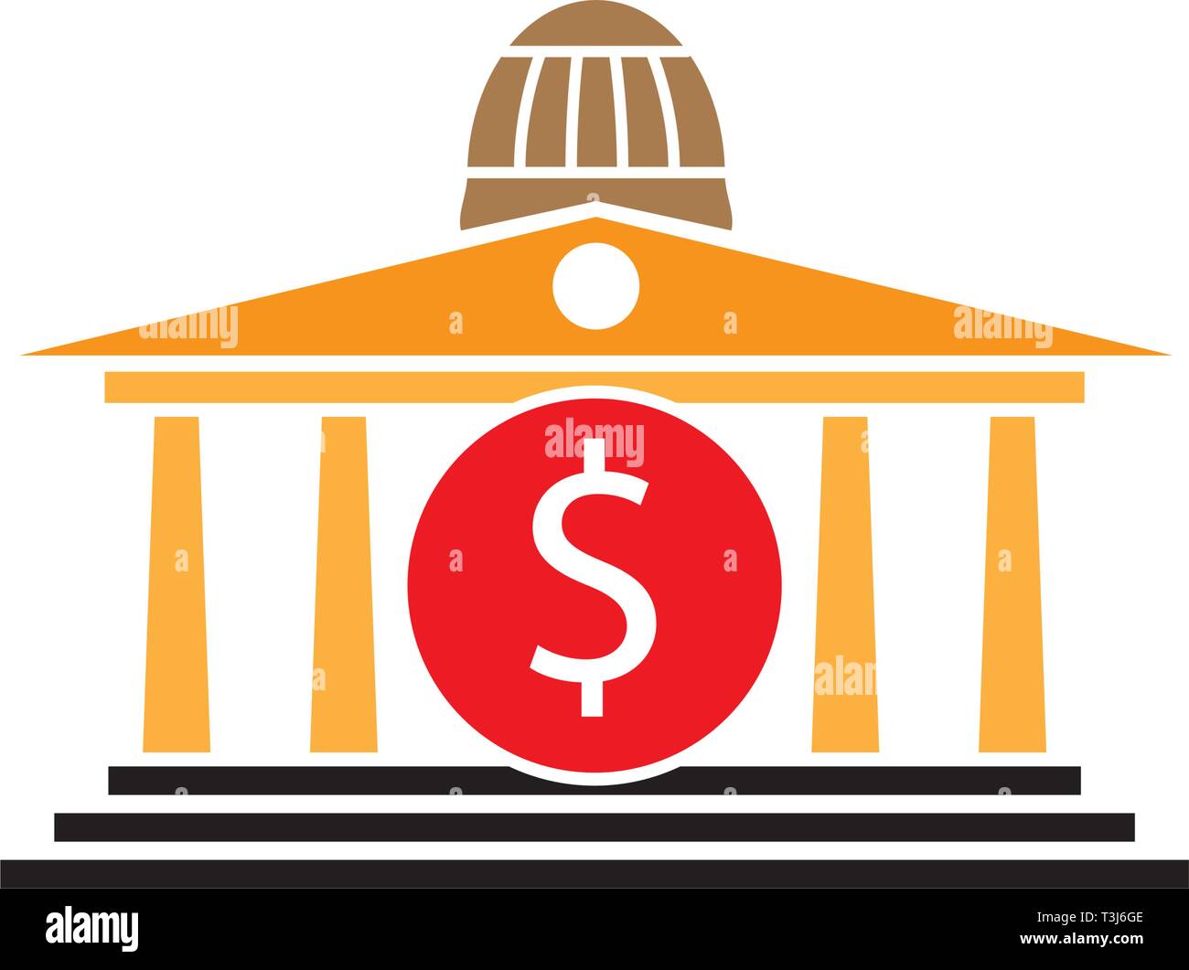 bank building icon template Stock Vector