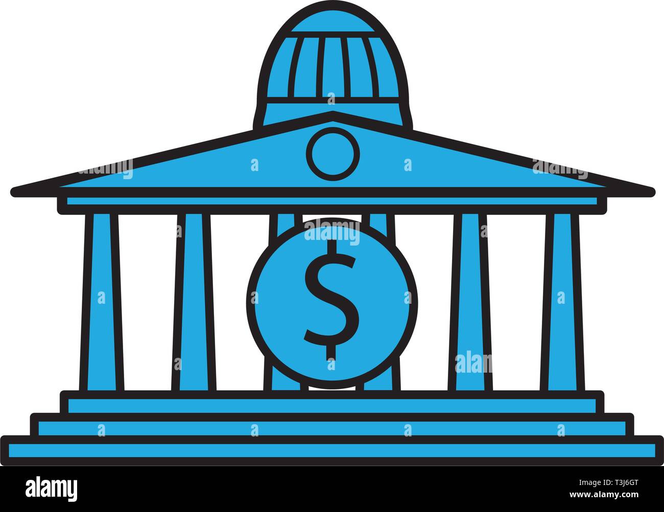 bank building icon template Stock Vector