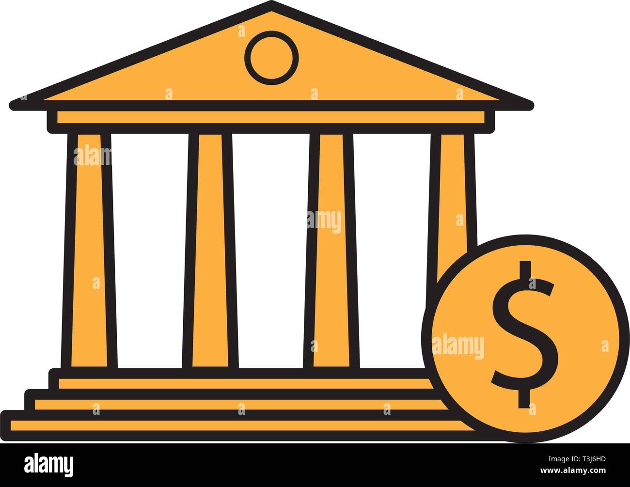 bank building icon template Stock Vector