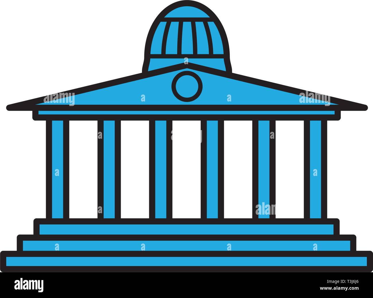 bank building icon template Stock Vector