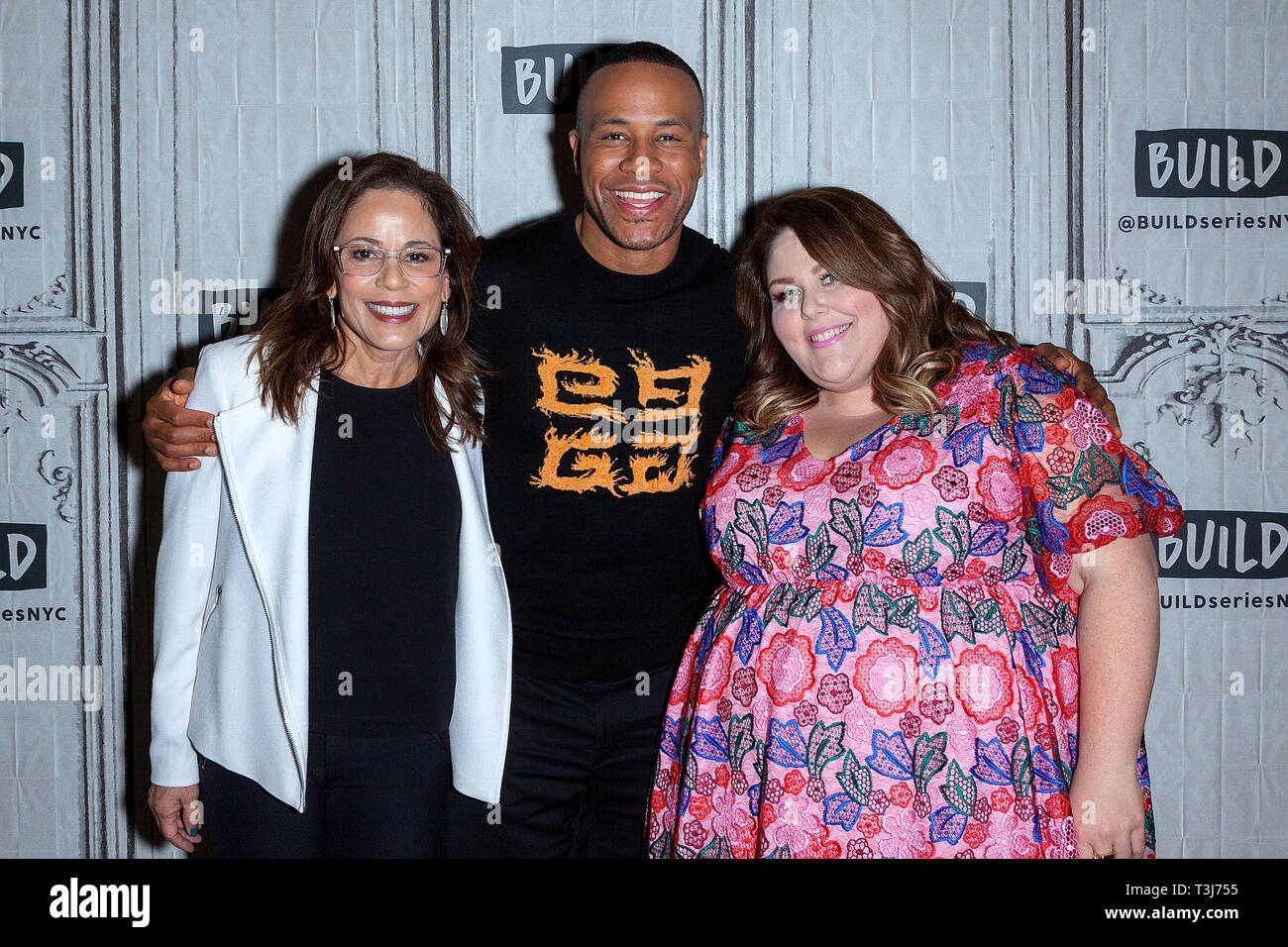 New York, USA. 09 Apr, 2019.  Roxann Dawson, DeVon Franklin, and, Chrissy Metz at The BUILD Series discussing ÒBreakthroughÓ at BUILD Studio on April 09, 2019 in New York, NY. Credit: Steve Mack/S.D. Mack Pictures/Alamy Stock Photo