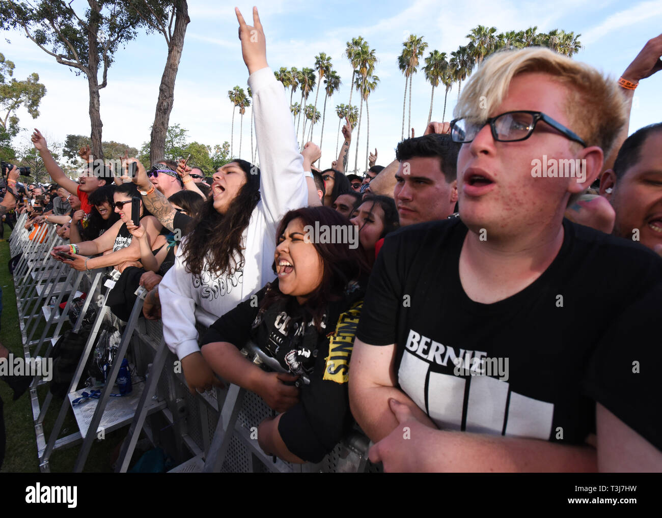 April 7, 2019 - Dana Point, California, USA - ATMOSPHERE at the Sabroso Craft Beer, Taco & Music Festival 2019 Sunday (Day 2) at Doheny State Beach in Dana Point, California. (Credit Image: © Billy Bennight/ZUMA Wire) Stock Photo