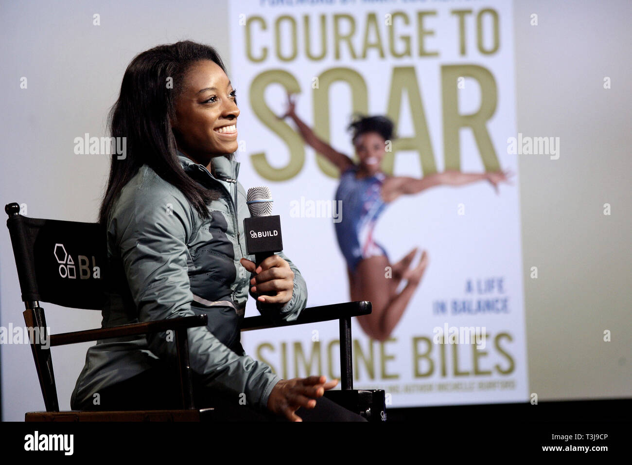 New York, USA. 16 Nov, 2016.  Simone Biles at BUILD Series discussing her new Book 'Courage To Soar' at AOL HQ on November 16, 2016 in New York, NY. Credit: Steve Mack/S.D. Mack Pictures/Alamy Stock Photo