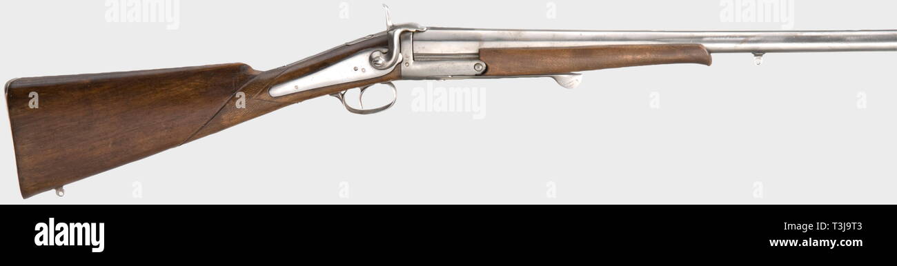 Civil long arms, pinfire, single-barrelled pinfire shotgun, Eibar, circa 1870, Additional-Rights-Clearance-Info-Not-Available Stock Photo