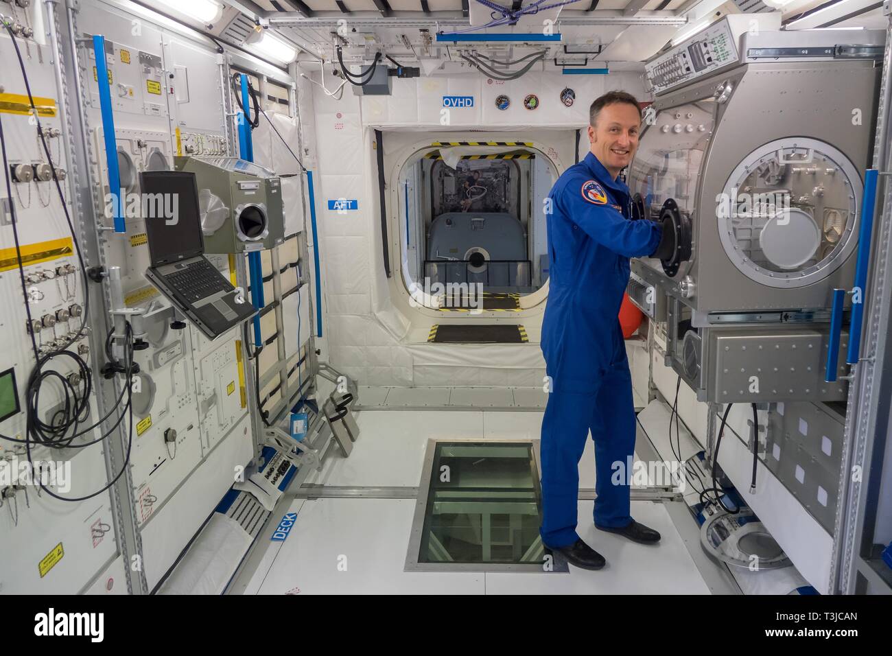 Matthias Maurer, Astronaut, at SpaceShip EAC, Training Center for Astronauts, Cologne, Germany Stock Photo