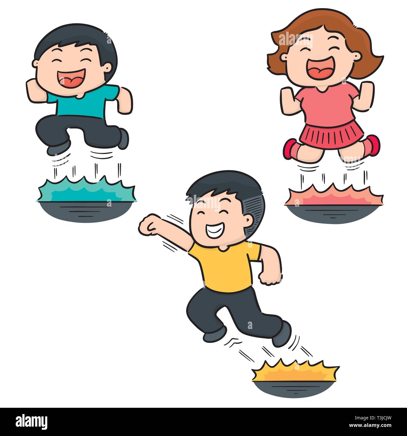 Jump Picture. Vector vector set of people jumping Stock Vector Image & Art - Alamy