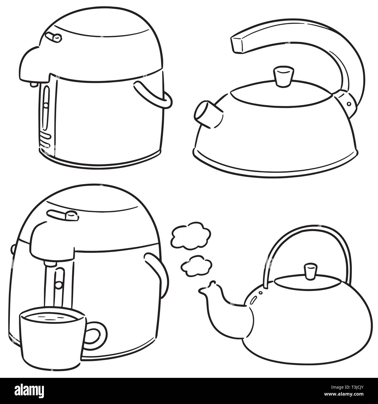 vector set of kettle Stock Vector Image & Art Alamy