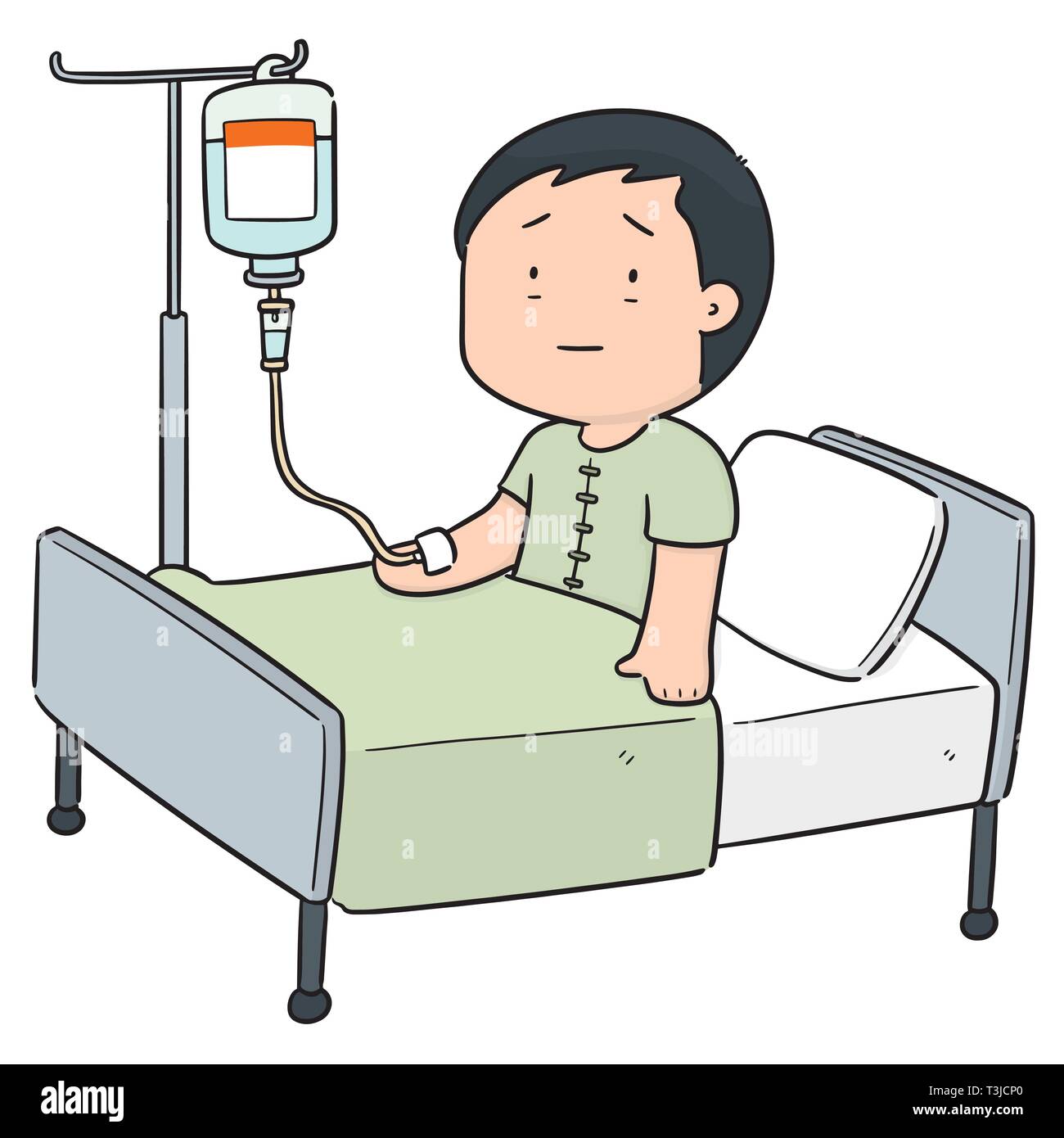 Vector Of Patient Using Infusion Medicine Stock Vector Image And Art Alamy