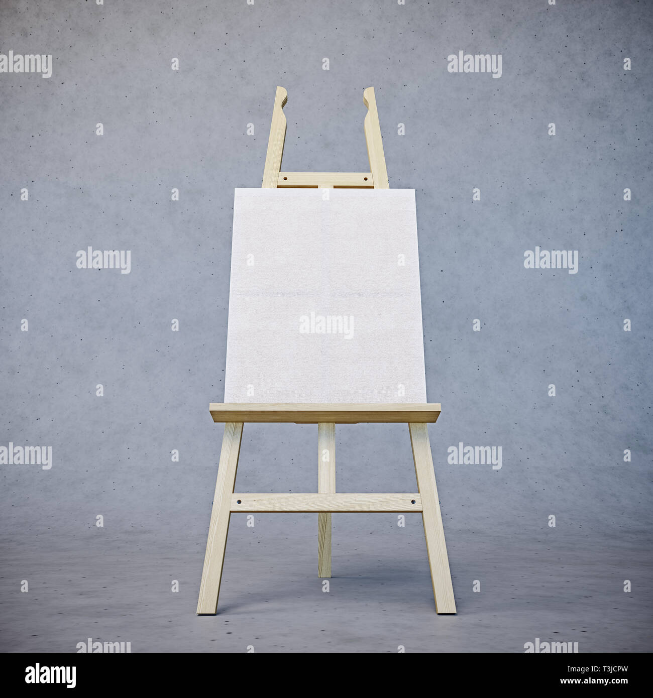 Blank Art Board, Wooden Easel, Front View, Isolated On White Stock Photo,  Picture and Royalty Free Image. Image 13406175.