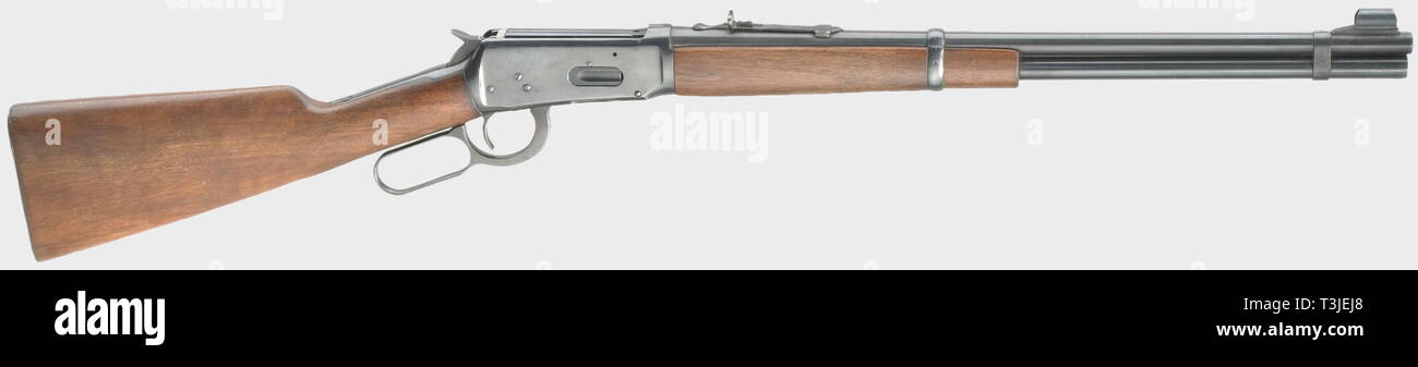 Civil long arms, modern systems, Winchester model 94, Short rifle, calibre 30 WCF, number 1399820, manufactured circa 1945/46, Additional-Rights-Clearance-Info-Not-Available Stock Photo