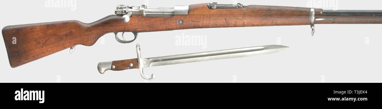SERVICE WEAPONS, ARGENTINA, rifle model 1909, calibre 7,65 x 53, number F7875, Additional-Rights-Clearance-Info-Not-Available Stock Photo