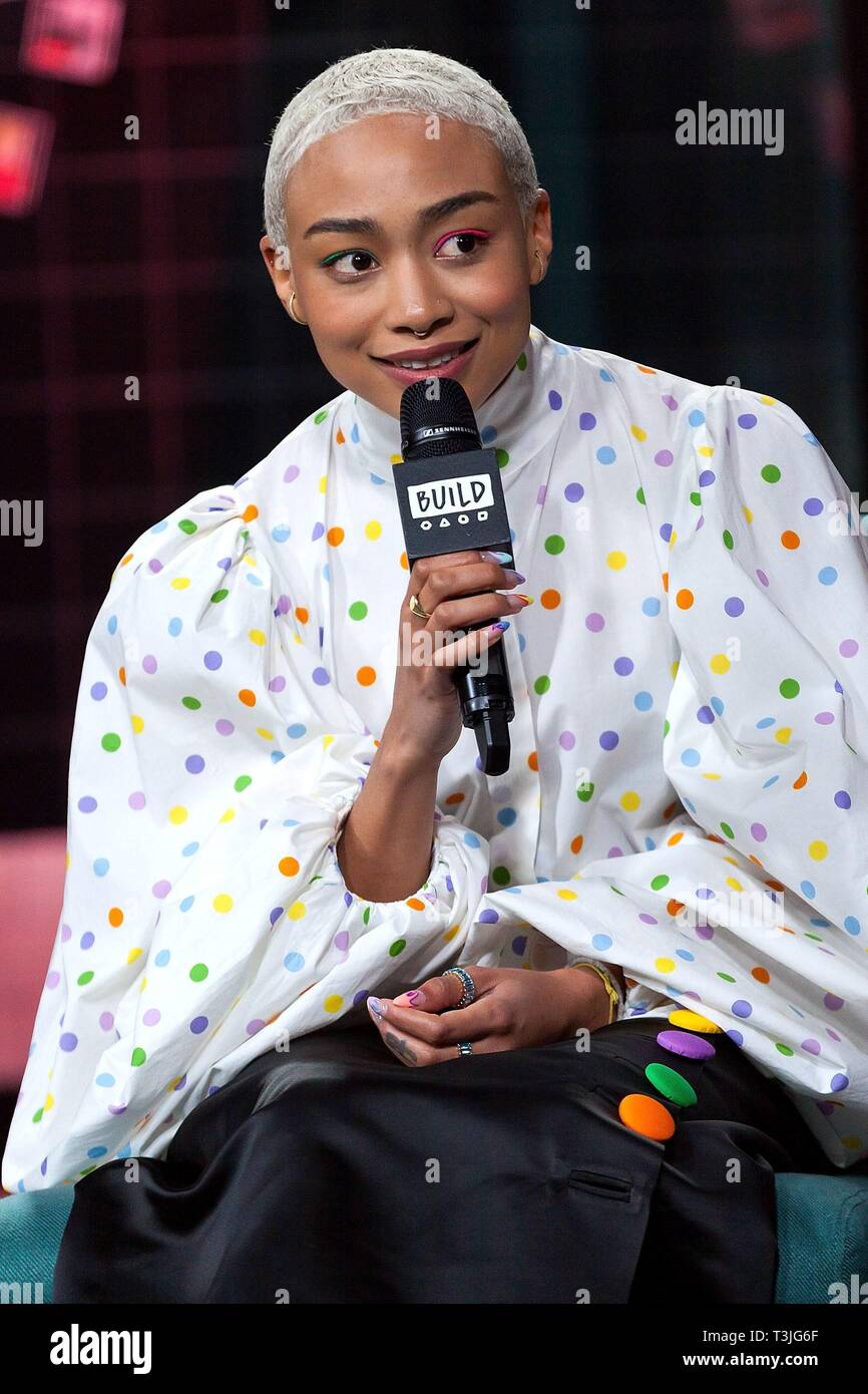 New York, NY, USA. 9th Apr, 2019. Tati Gabrielle inside for AOL Build Series Celebrity Candids - TUE, AOL Build Series, New York, NY April 9, 2019. Credit: Steve Mack/Everett Collection/Alamy Live News Stock Photo