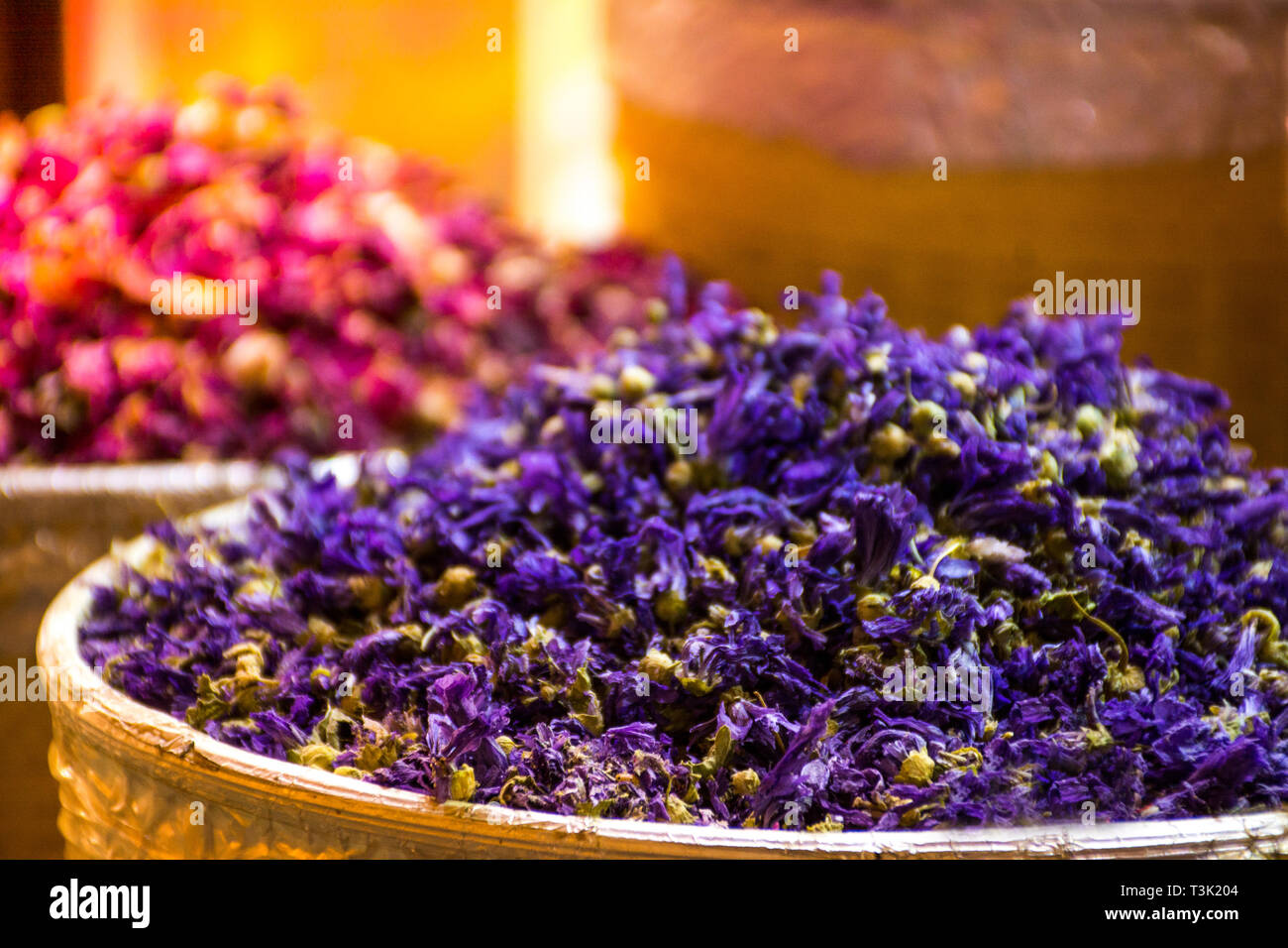 Lavender flowers purple spices, Spice souk Dubai Stock Photo
