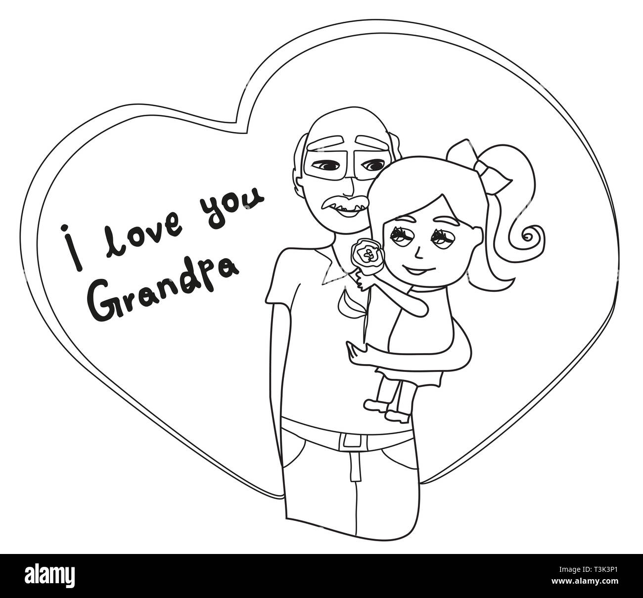 I love you Grandpa card Stock Photo - Alamy
