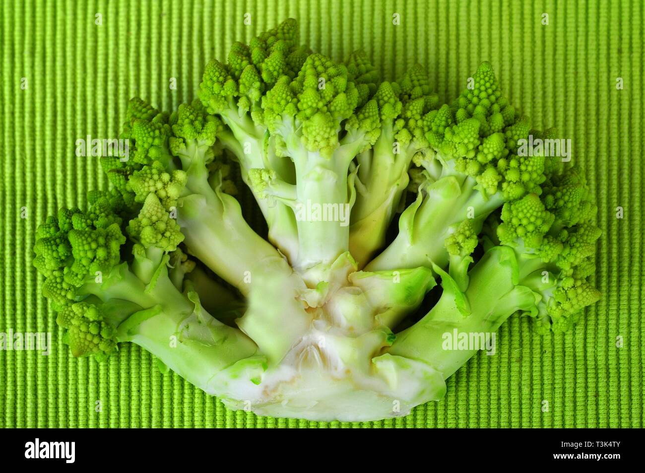 Romanesco (Brassica oleracea), a variation of the cauliflower Stock Photo