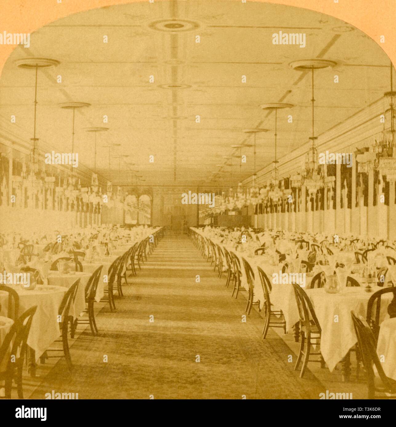 'Dining Hall, Grand Union Hotel, Saratoga, Largest Dining Hall in the