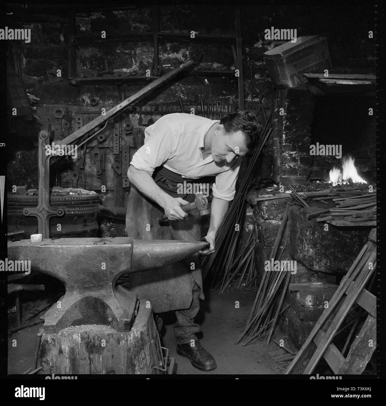 Blacksmith working tool Black and White Stock Photos & Images Alamy