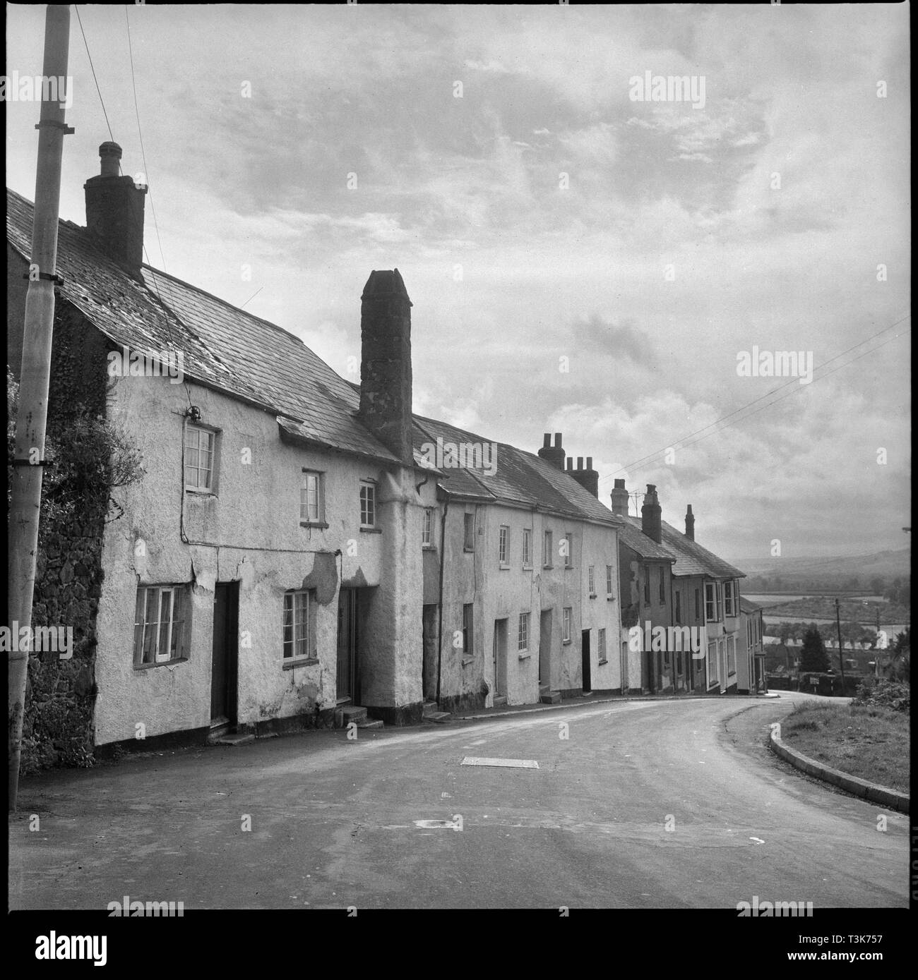 Row of cottages, possibly in Devon or Cornwall, 1967. Creator: Eileen Deste. Stock Photo