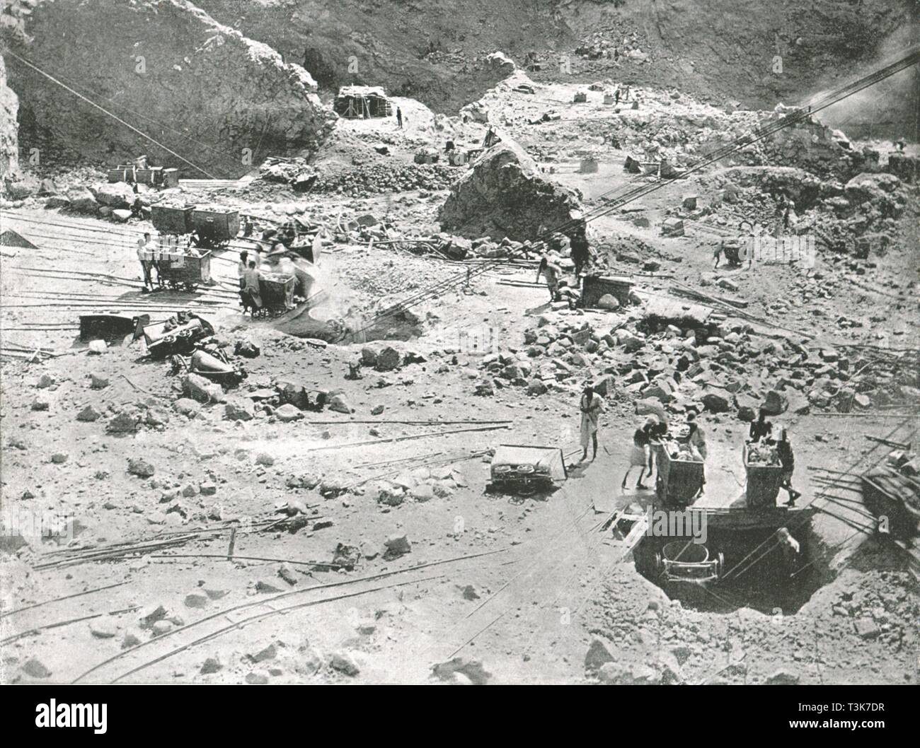 Diamond mines, Kimberley, South Africa, 1895.  Creator: William Laws Caney. Stock Photo