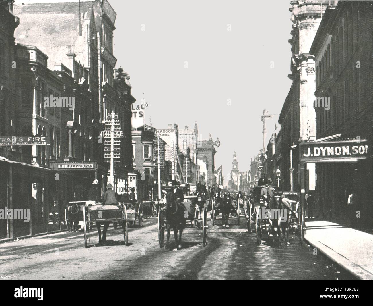 George Street, Sydney, Australia, 1895.  Creator: York & Son. Stock Photo